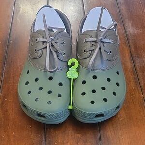 CROCS Mens Classic Islander - Army Green & Leather